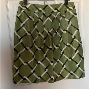 Green Pattern Banana Republic Skirt